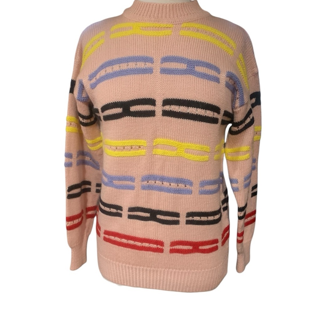 Vntg 90’s teen Esprit colorful geometric sweater size small - Picture 2 of 6